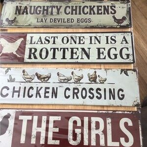 Source Unknown Rustic Chicken Wall Art Set - Black, White, Brown